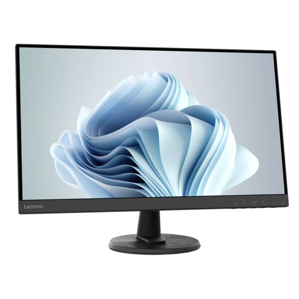 Monitor Lenovo 27'' FullHD con cornice sottile e base rotonda. Ideale per il lavoro d’ufficio e la produttività quotidiana. Monitor Lenovo 27'' FullHD con cornice sottile e base rotonda. Ideale per il lavoro d’ufficio e la produttività quotidiana.